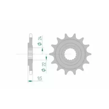 Pignon AFAM 250 cr 88-07, 450 CRF 02-24, 250 CRF 22-24