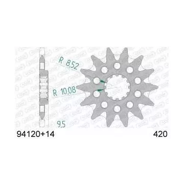 pignon AFAM 65 SX 01-23, 65 TC 14-23, 65 MC 21-23 14 dents