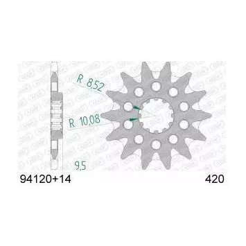 pignon AFAM 65 SX 01-23, 65 TC 14-23, 65 MC 21-23 14 dents