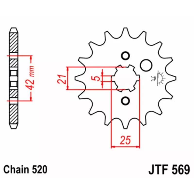 pignon 250 YZ 80-97