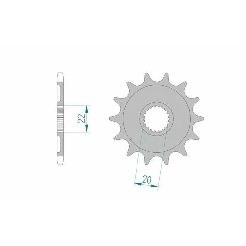 Pignon AFAM 250 YZF 01-24, 125 YZ 05-24