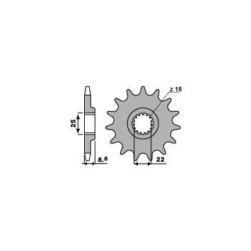 pignon BETA RR 2T ET 4T (sauf 125) 15.00