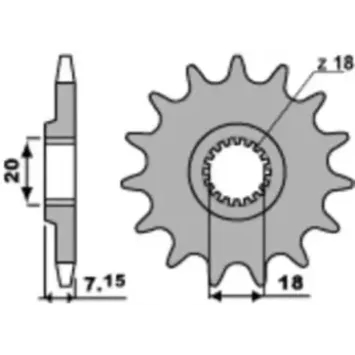 pignon 250 RM 86-08 PBR