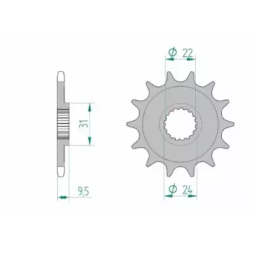 Pignon AFAM 13 dents SUZUKI 450 RM-Z 05-13