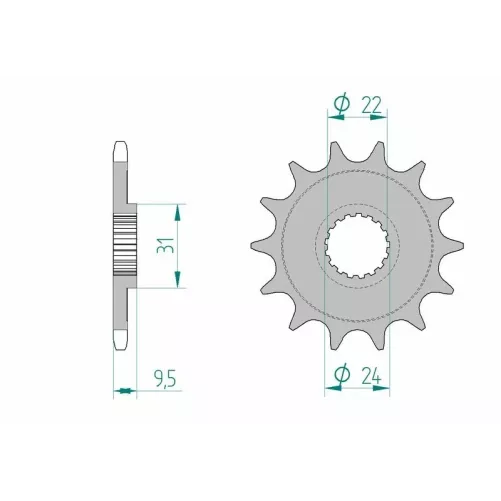 Pignon AFAM 13 dents SUZUKI 450 RM-Z 05-13