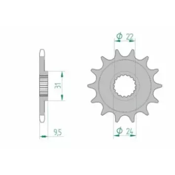 Pignon AFAM 13 dents SUZUKI 450 RM-Z 05-13