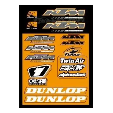 planche sticker KTM 32cm x 23cm