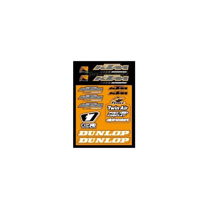 planche sticker KTM 32cm x 23cm