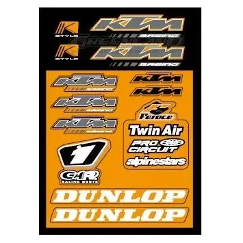 planche sticker KTM 32cm x 23cm