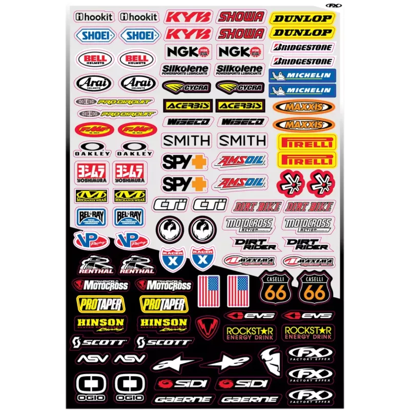 planche adhésive FACTORY EFFEX kit sponsor