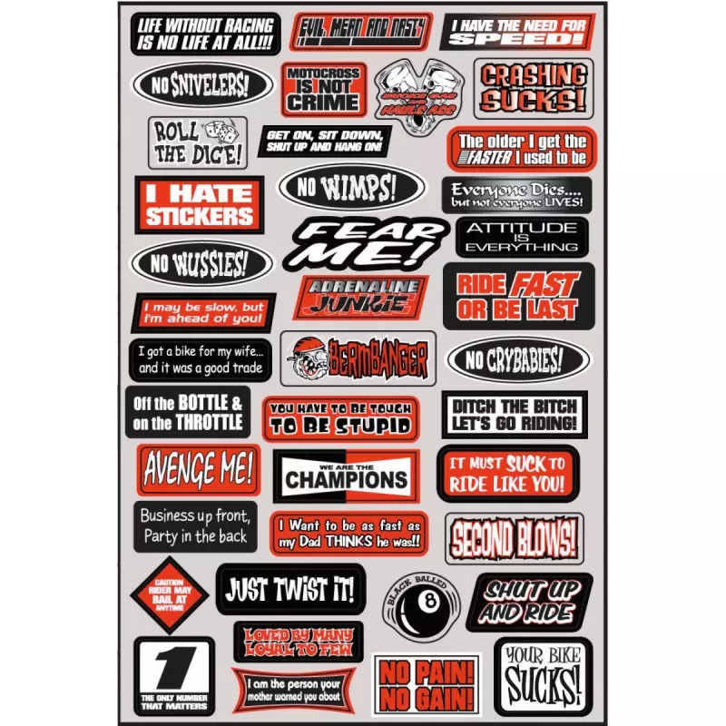 planche adhésive FACTORY EFFEX kit sponsor