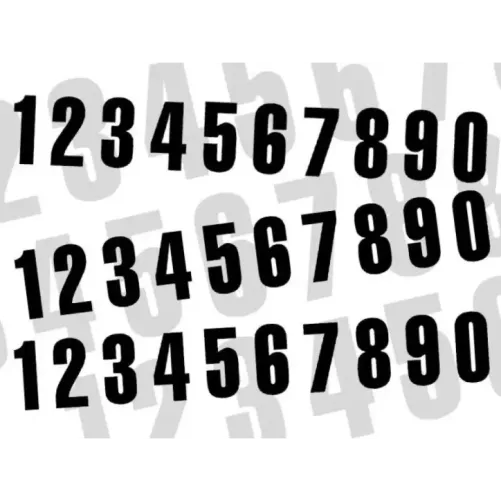 Numéro de course 3 BLACKBIRD 16x7,5cm noir