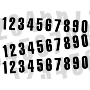 Numéro de course 3 BLACKBIRD 16x7,5cm noir
