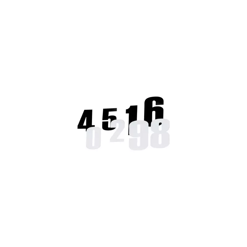 numero noir 6" (15cm)