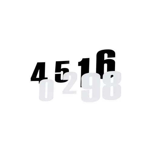 numero noir 6" (15cm)