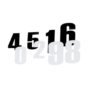 numero blanc 4.5" (11.5cm)