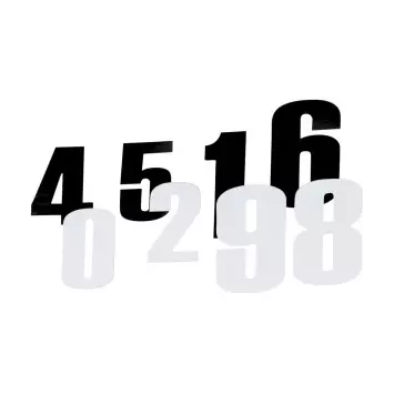 numero blanc 4.5" (11.5cm) 3.75