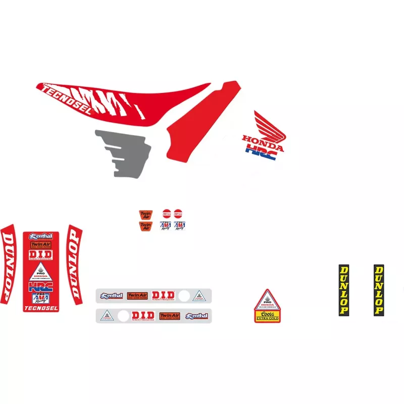 Kit deco TECNOSEL Replica HONDA 125 CR 91-92, 250 CR 90-91 USA