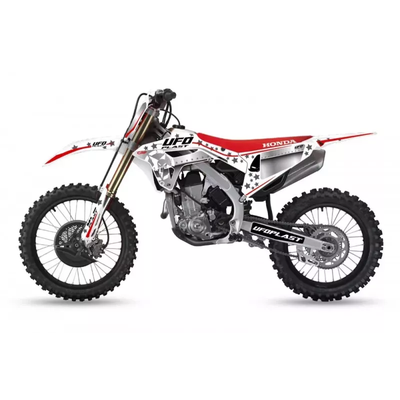 kit deco UFO STARDUST Blanc 450 CRF 21-24, 250 CRF 22-24