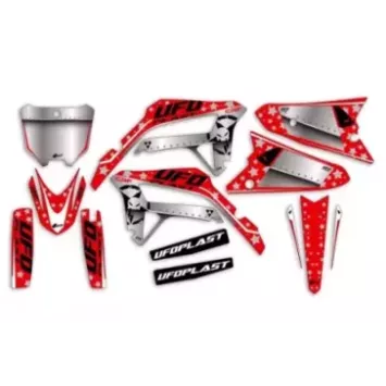 kit deco UFO STARDUST Rouge 450 CRF 21-24, 250 CRF 22-24
