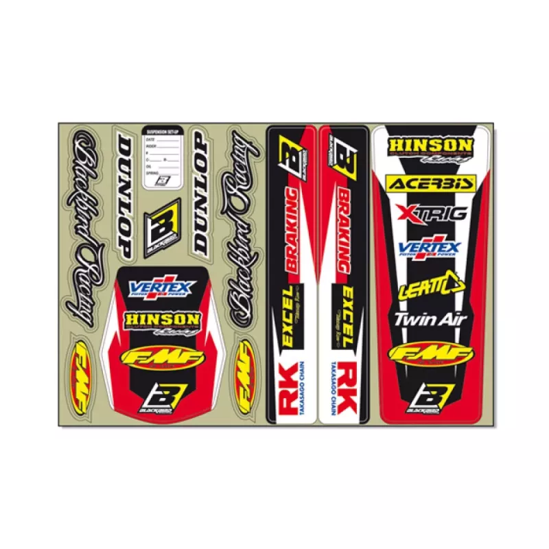 Kit deco universel BLACKBIRD RACING rouge