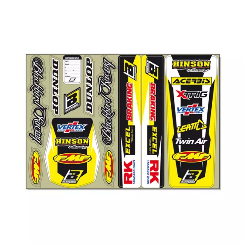 Kit deco universel BLACKBIRD RACING jaune