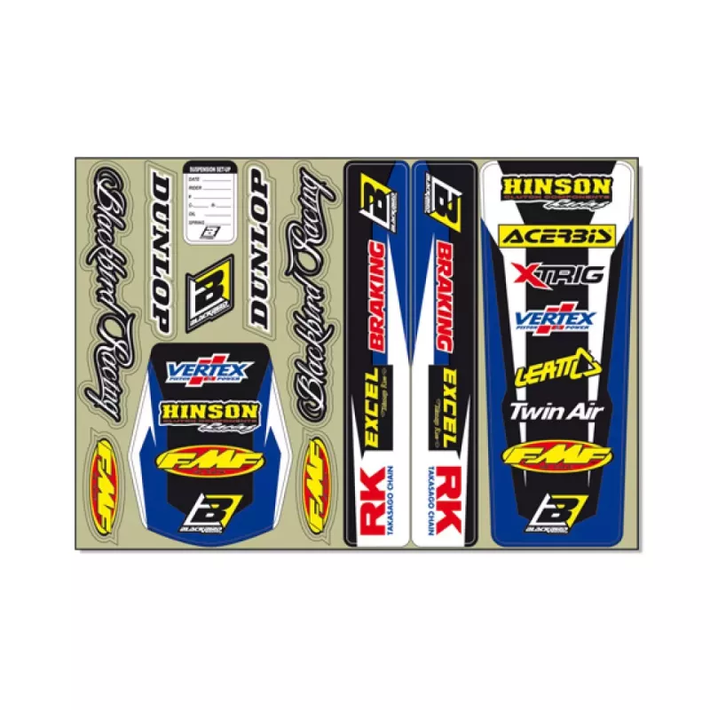 Kit deco universel BLACKBIRD RACING bleu