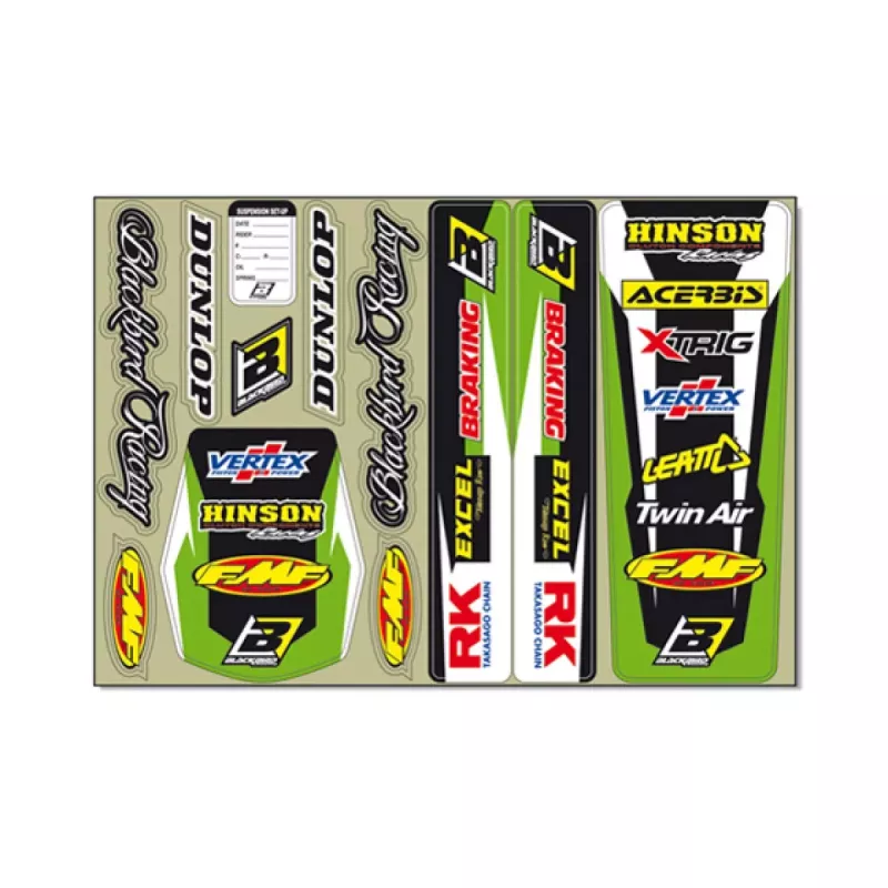 Kit deco universel BLACKBIRD RACING vert