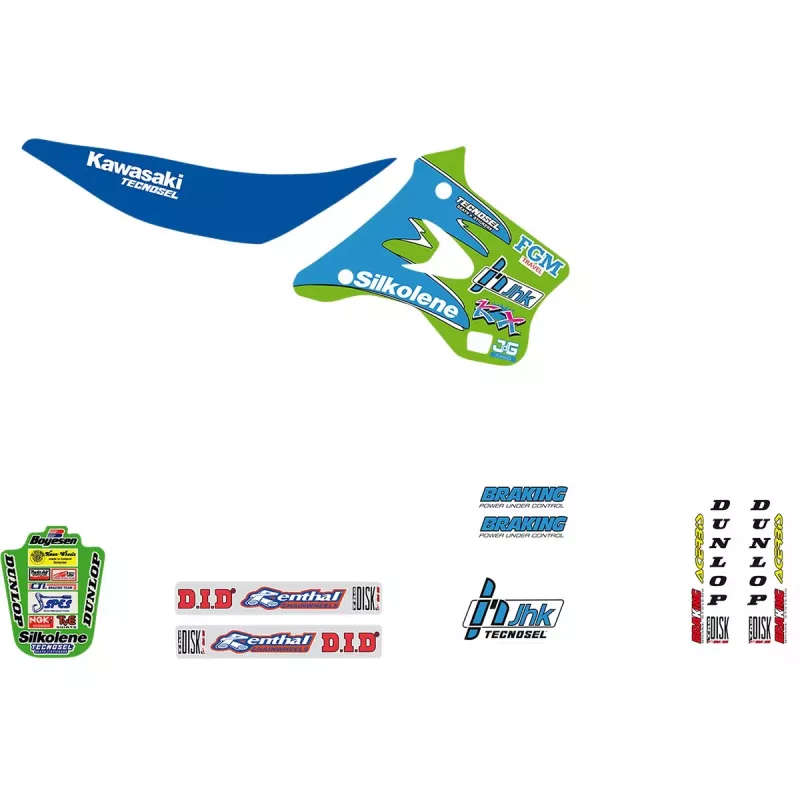 Kit deco TECNOSEL Replica KAWASAKI 125/250 KX 94-98