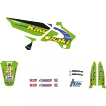 Kit déco TECNOSEL Replica TEAM KAWASAKI 125/250 KX 94-98