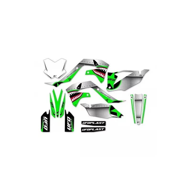 kit deco UFO GENERAL Blanc/Vert 250 KXF 2021-2024 / 450 KXF 2019-2023