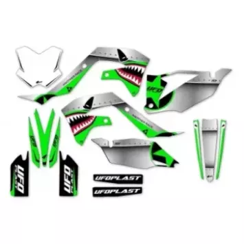 kit deco UFO GENERAL Blanc/Vert 250 KXF 2021-2024 / 450 KXF 2019-2023
