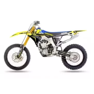 kit deco UFO STOKES Blanc/Jaune 250 RMZ 2019-2024 / 450 RMZ 2018-2024