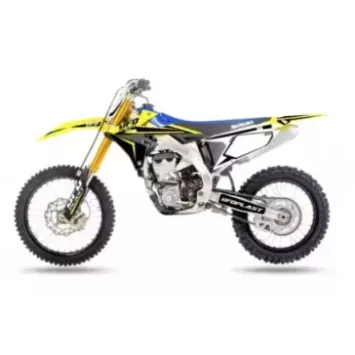 kit deco UFO STOKES Blanc/Jaune 250 RMZ 2019-2024 / 450 RMZ 2018-2024