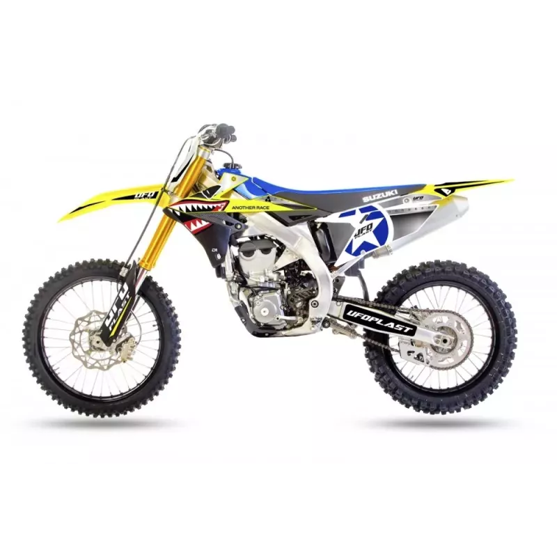 kit deco UFO GENERAL Jaune/Bleu 250 RMZ 2019-2024 / 450 RMZ 2018-2024