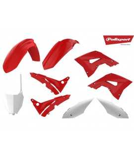 kit plastique POLISPORT 450 CRF 17-18 et 250 CRF 18 transparent avec boite à air