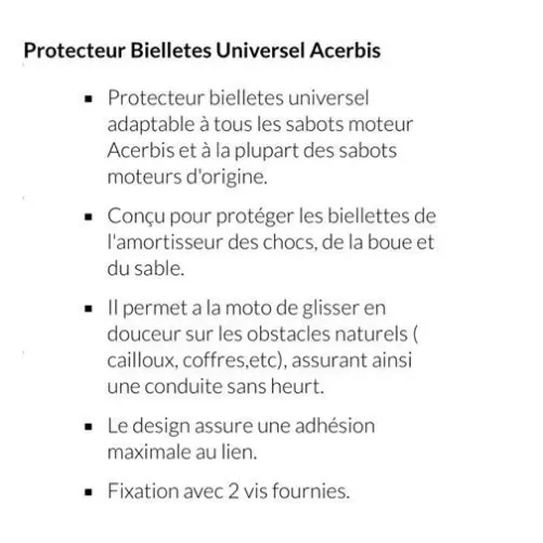 bavette ACERBIS sabot protection biellette