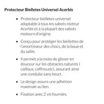 bavette ACERBIS sabot protection biellette