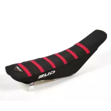 housse bud racing 250 CRF 14-17 et 450 CRF 13-16 noir bandes rouge