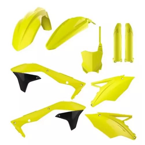 kit plastique 450 KXF 16-17 jaune fluo POLISPORT