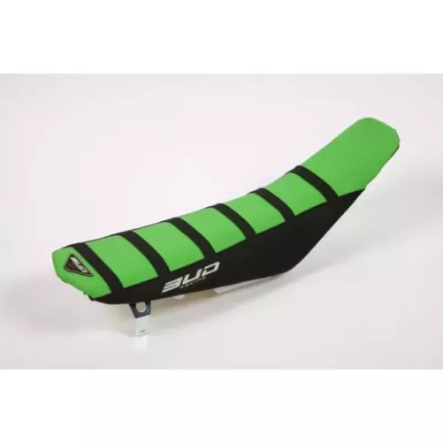 housse bud racing 450 KXF 12-18, 250 KXF 13-19 noir dessus vert bandes noir