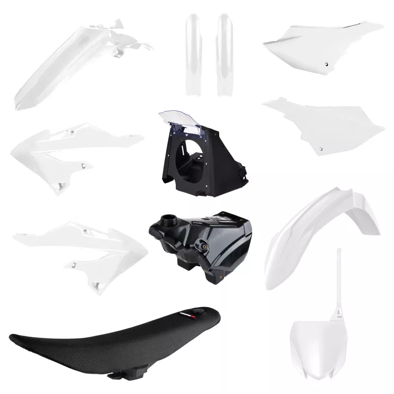 kit plastique complet POLISPORT 125/250 YZ 02-21 restylé 22-24 avec selle complete et reservoir