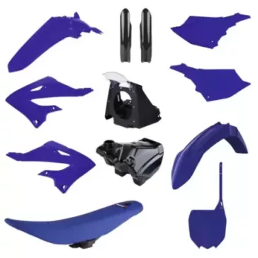 kit plastique complet POLISPORT 125/250 YZ 02-21 restylé 22-24 avec selle complete et reservoir