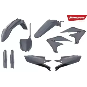 kit plastique POLISPORT 450 YZF 18-19 et 250 YZF 19 gris nardo