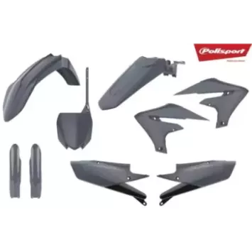 kit plastique POLISPORT 450 YZF 18-19 et 250 YZF 19 gris nardo