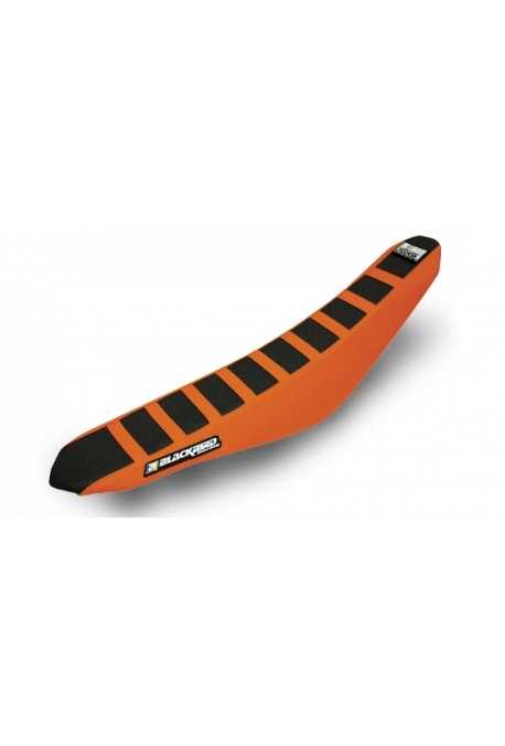 Housse de selle BLACKBIRD Zebra noir/orange KTM Housse de selle BLACKBIRD Zebra noir/orange KTM