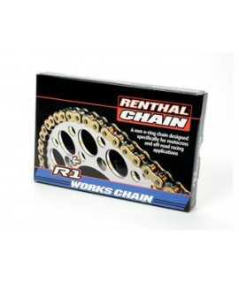 Chaîne de transmission RENTHAL 420 R1 Works 110 maillons or/noir