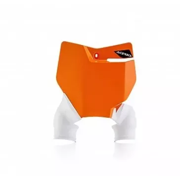 plaque avant ACERBIS RAPTOR SX F 16-17 et TC FC 16-17 Orange/blanc