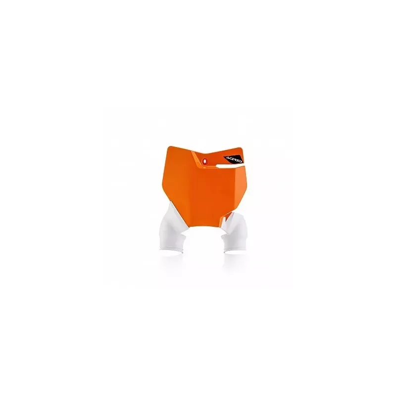 plaque avant ACERBIS RAPTOR SX F 16-17 et TC FC 16-17 Orange/blanc ...