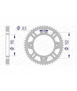 couronne alu AFAM 85 SX et TC 49 dents